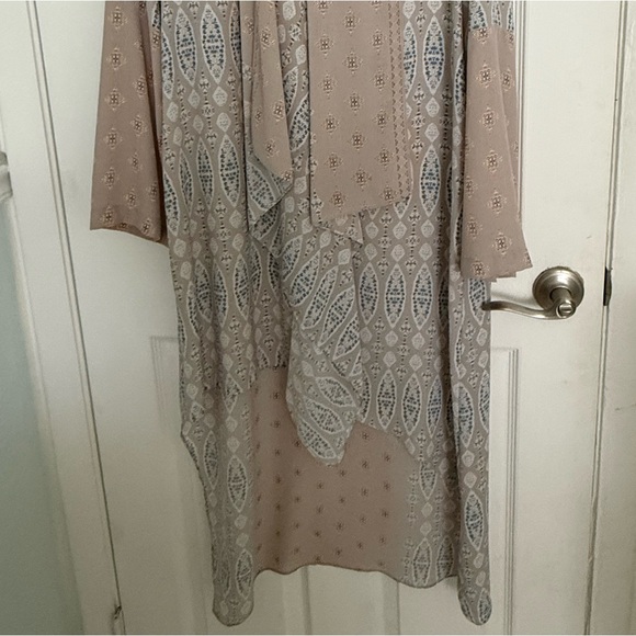 BCBGMaxAzria  Kyndal Tapestry Asymmetrical High-Low Dress size M Boho Chic Party - Picture 7 of 11